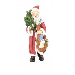 Vintage Santa Claus with Tree and Toys Figurine 10" Christmas Decor